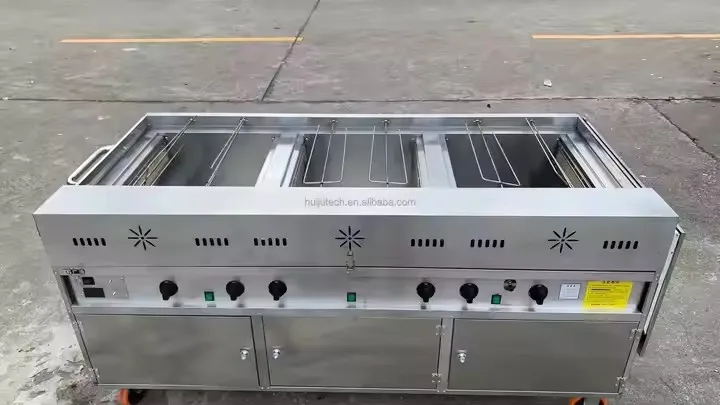 شواية دجاج كهربائية صناعية ممتازة 2025 - شواية فحم تجارية شديدة التحمل للمطبخ الصيني