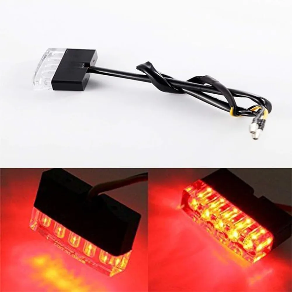 12V Universal Motorcycle Mini Waterproof LED Rear Marker Brake Tail Light Motorbike LED Long-Lasting