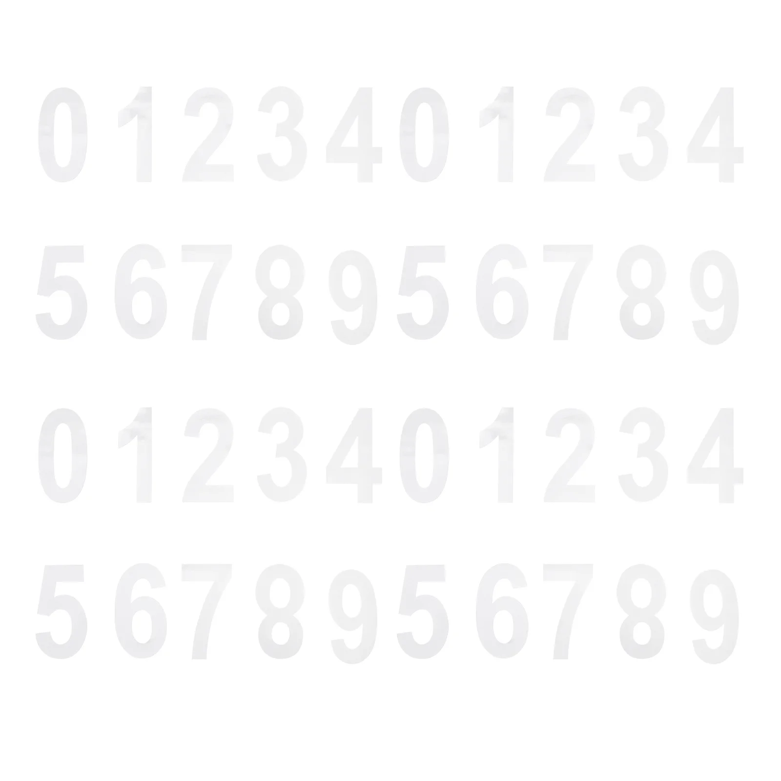 

4Sets Reflective Mailbox Number Stickers Number Decals for Outdoor Address Signs Business Use Mailbox Numbers