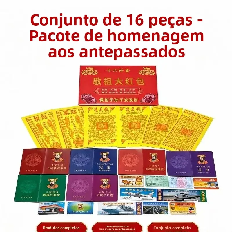 large-red-envelope-sixteen-piece-set-paper-made-documents-full-property-deed-household-register-money-storage-paper-burning