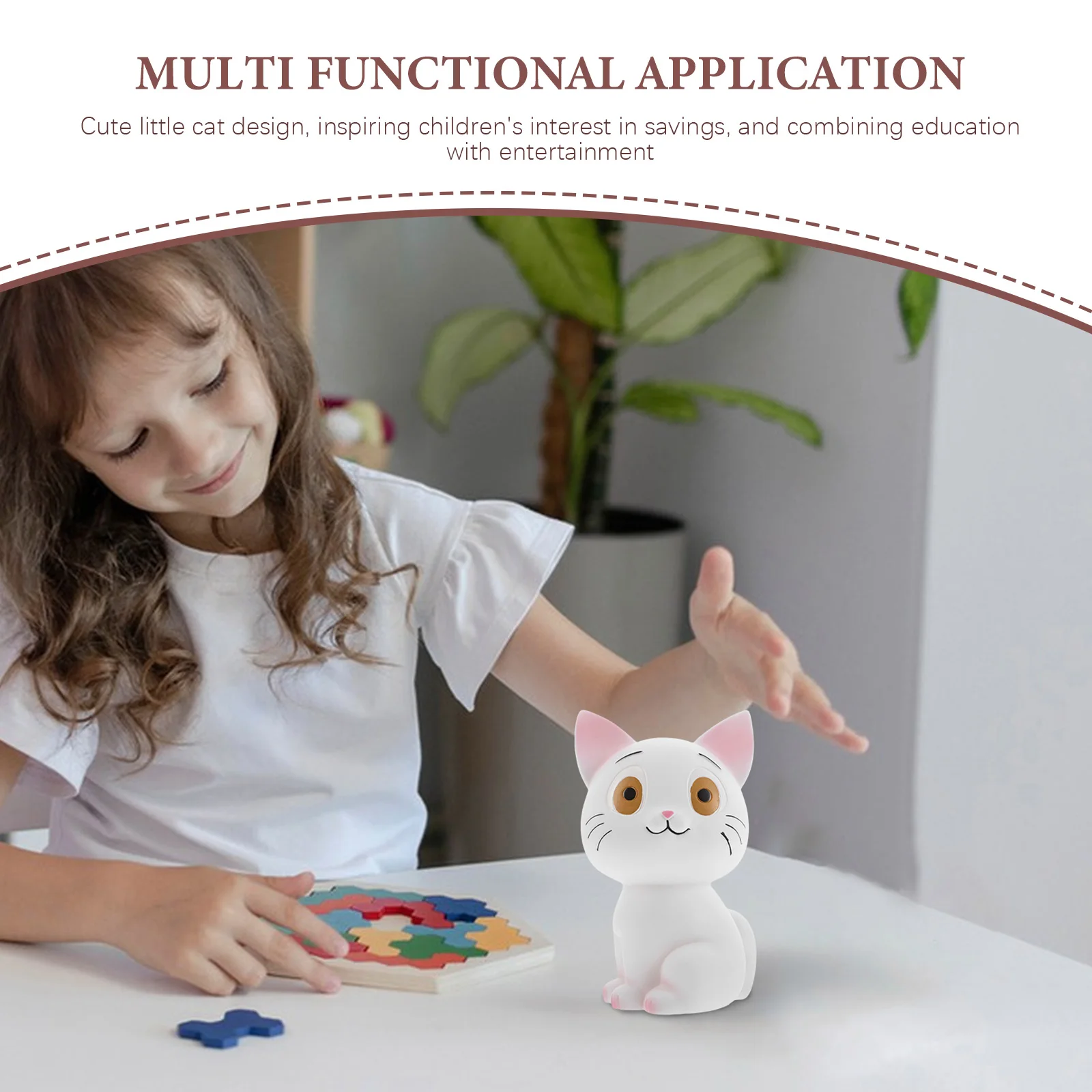 고양이 저금통 검은 고양이 저금통 깨지지 않는 어린이 저금통 동전 용기 생일 크리스마스 홈 장식 데스크탑