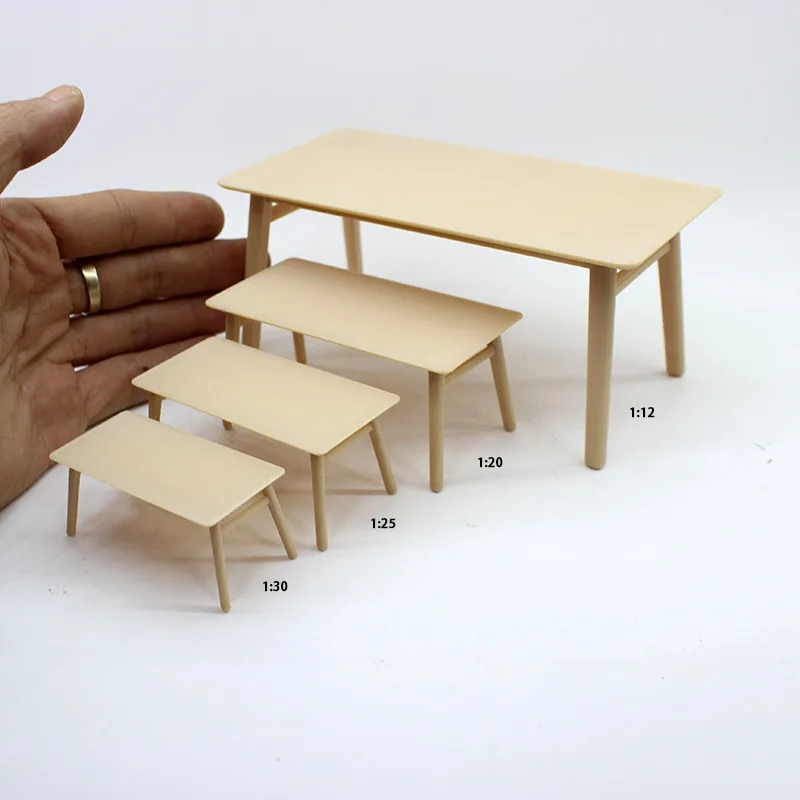 Conjunto de móveis em miniatura em escala 1:12 para casa de bonecas, mesa e cadeira de jantar, modelo de decoração de casa de bonecas, brinquedos de casinha de brincar