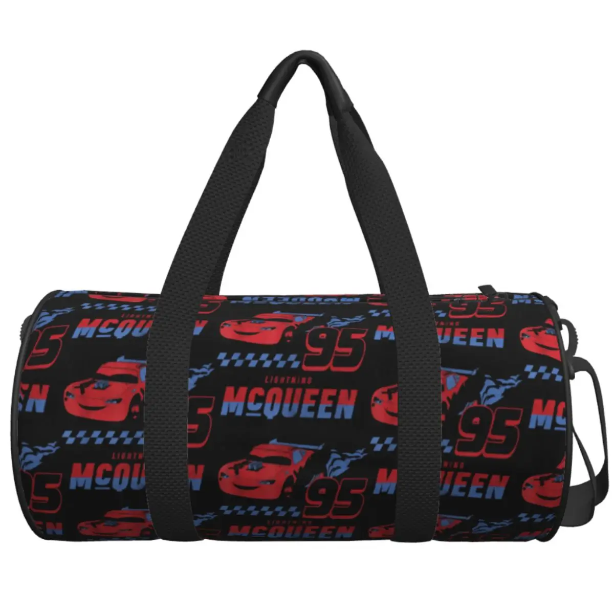 

Men Women Travel Bag Cars Lightning McQueen Americana Car Race Gym Bag Large Weekend Printed Handbag Graphic Fashion Sports Bag