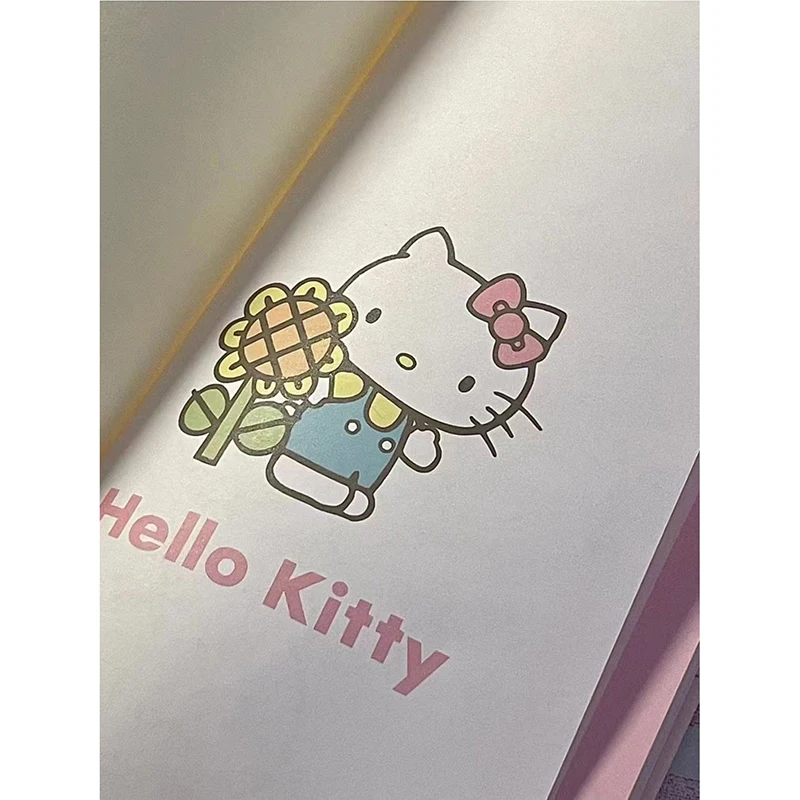 Hello Kitty Notebook Anime Sanrio Cute Girls Diary Notebook Account Book Student Study Plan Creative Cartoon Book Birthday Gifts