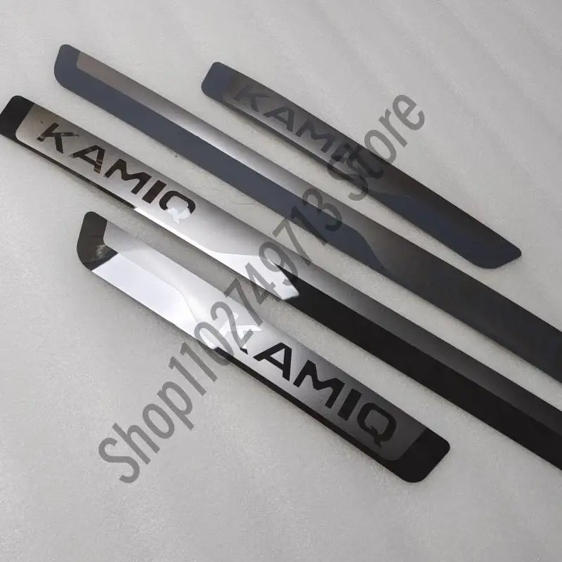 for Skoda KAMIQ 2018 2019 -2022 Car-styling Stainless Steel Scuff Plate/Door Sill Door Sill Scuff Plate Welcome Pedal