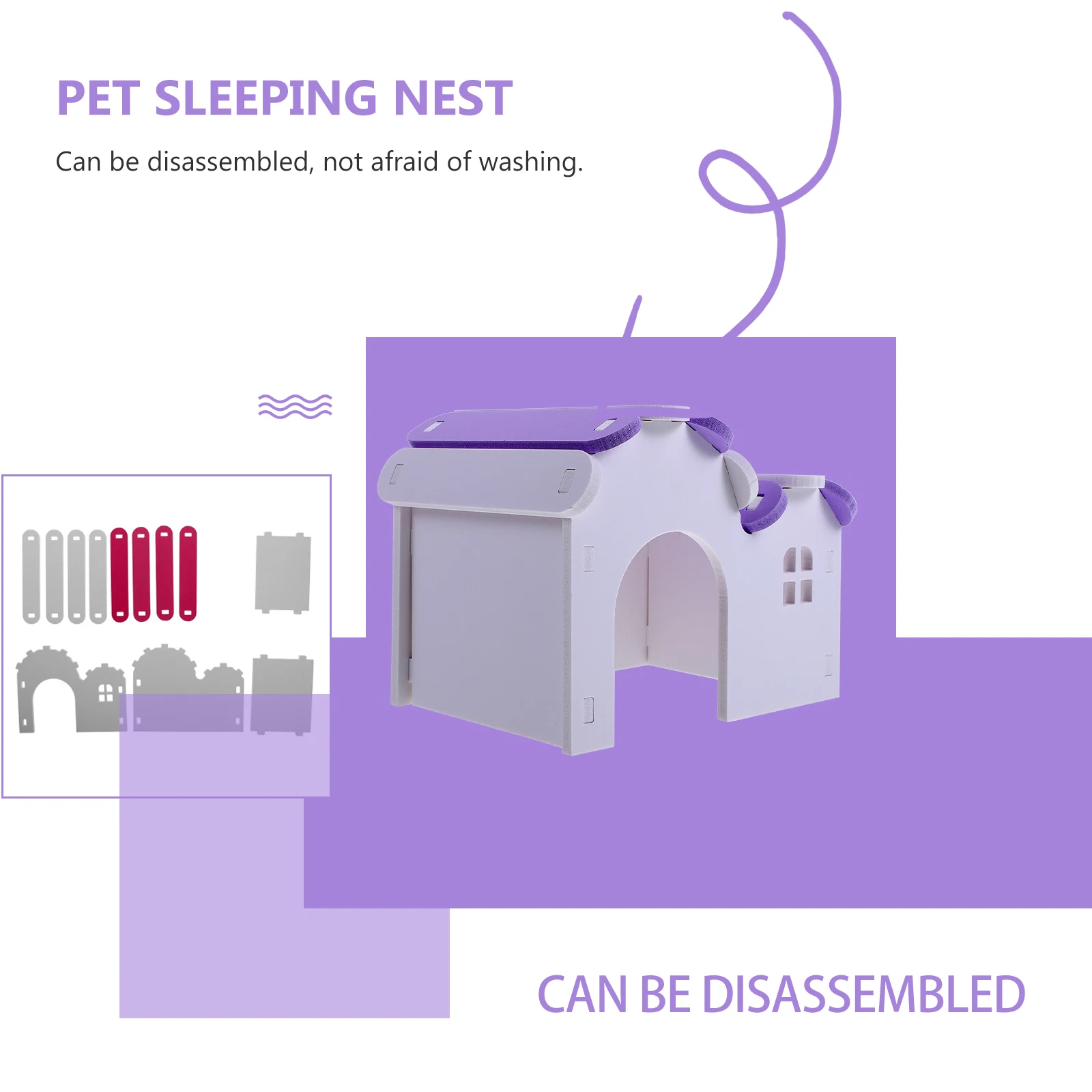 

Natural Pvc Hamster Nest Small Pet House Decorative Sleeping Rest Place Wear-Resistant Comfortable Nest For Syrian