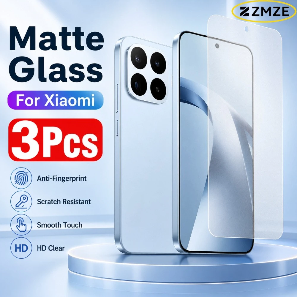 3er-Pack Matt Anti-Fingerprint Panzerglasfolie für Xiaomi 17 Ultra 17 Pro Max 17 Max 17T 15S 15T 14T 13T Pro 15 14 13 Frosted