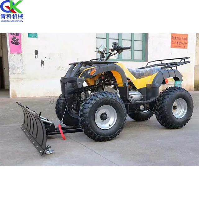 Four-wheel Snowplow With A Driving-type Snow Shovel Vehicle Atv Snow Plow Vehicle