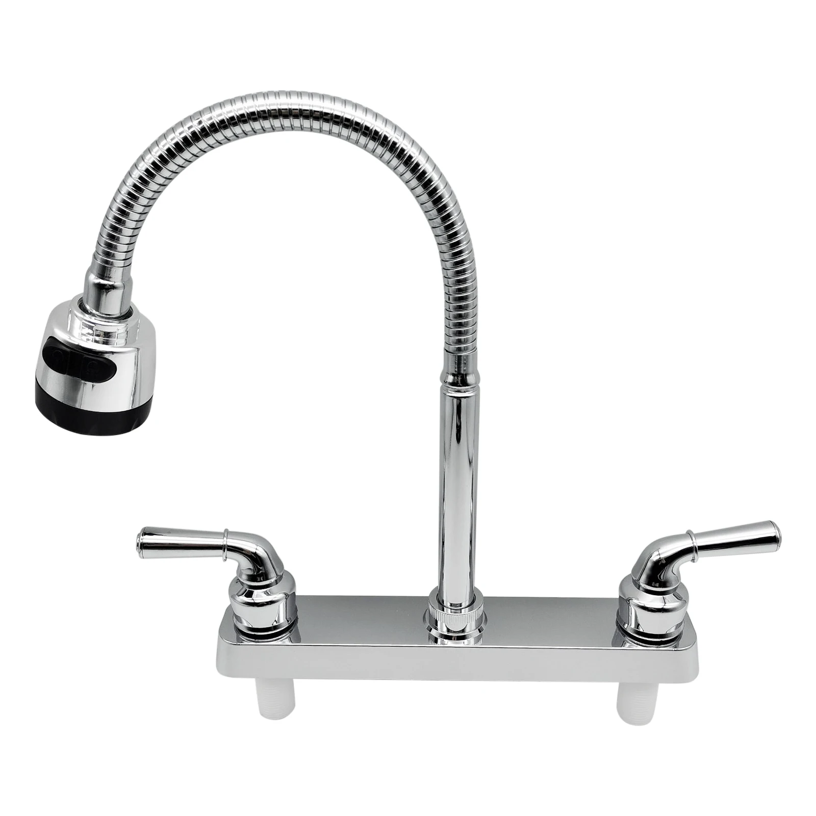 RV Faucet Replacement RV Kitchen Sink Faucet with 360 Degree Rotatable Sprayer Flexible Spout RV Bathroom Faucet Set for Campers