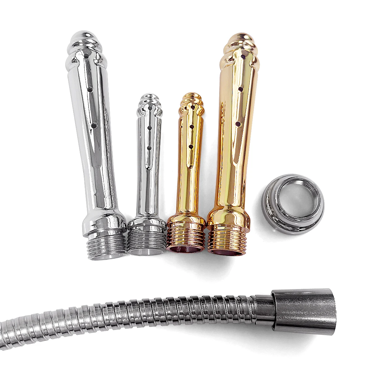 7 Holes Metal Anal Washer Nozzles Butt Plug for Women Vaginal Shower Men Anus Cleaner Enema Douche Medical Sex Toys Couple Games