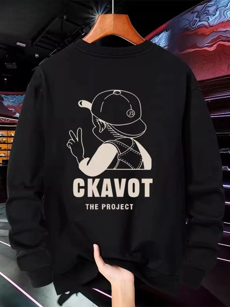 

2025 Autumn and Winter Round-neck Hoodie American High-end Streetwear Brand's High-end Luxury Is for Both Men and Women Top Y2k