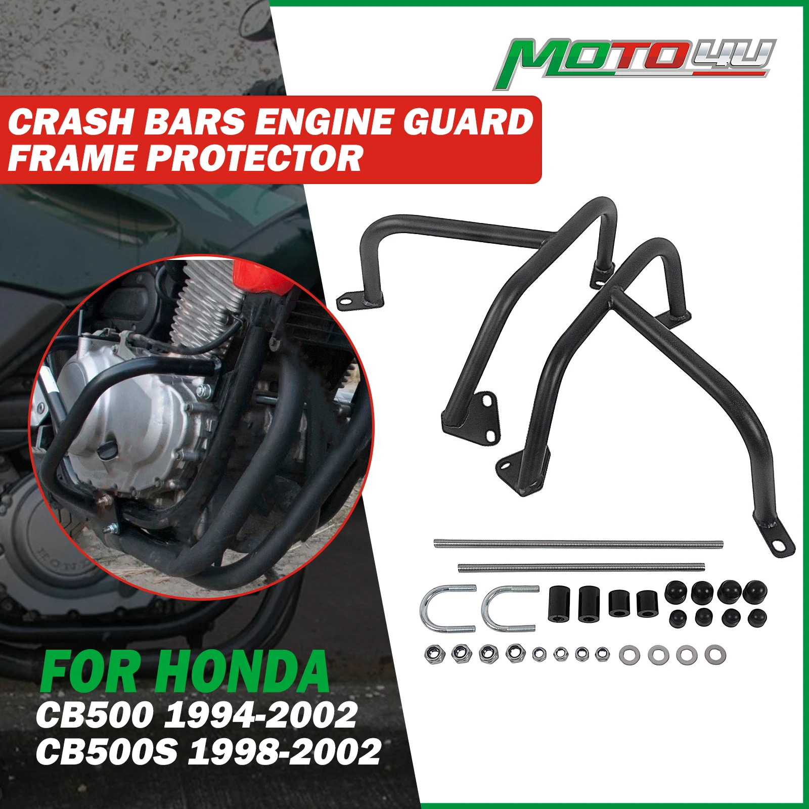 

For Honda CB500 CB500S 1994-2002 Stainless Steel Crash Bars Engine Guard Frame Protector Cafe Racer Motorcycle Protection