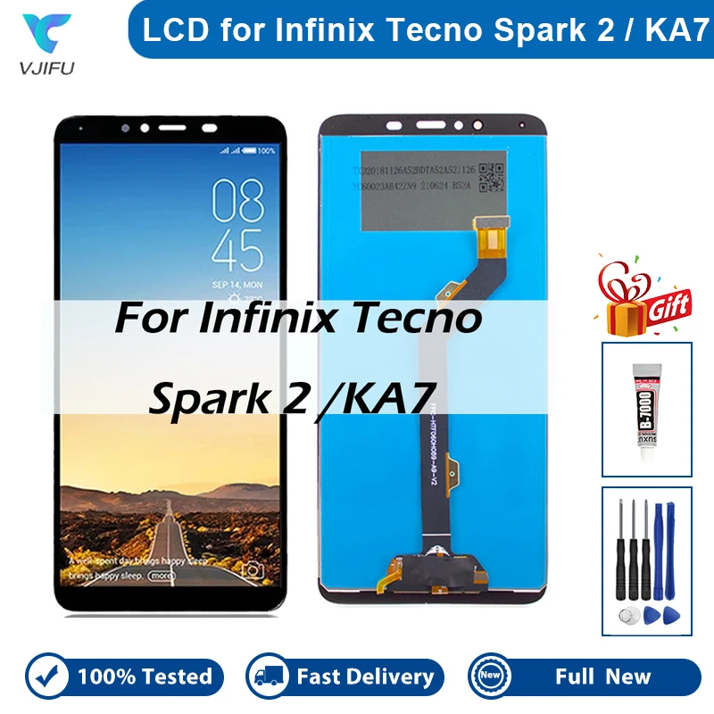 

LCD Screen For Infinix Tecno Spark 2 KA7 LCD Display with Touch Digitizer Assembly Brand New Mobile Phone Accessory Replacement