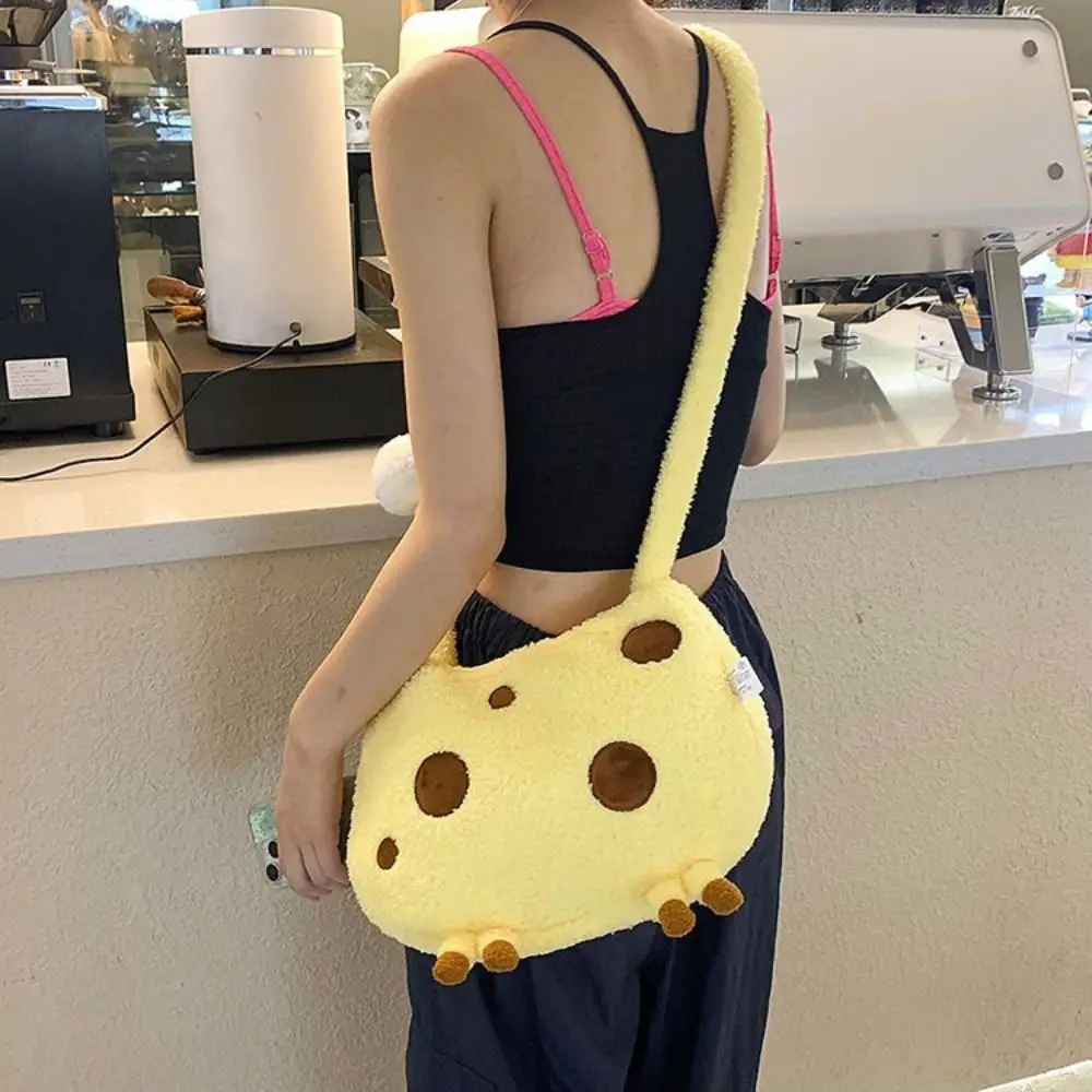 Shoulder Bags Cute Giraffe Plush Bag Korean Version Handbag Fluffy Backpack Cartoon Doll Shoulder Bag Lovely Tote Bag