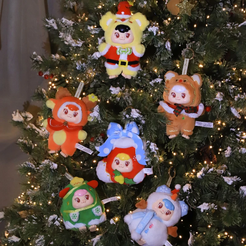 

AJIoo Рождественская вечеринка, плюшевый сюрприз, слепая коробка, подвеска в виде рождественской елки, милая плюшевая кукла, рюкзак, деко, виниловый орнамент, загадочный подарок