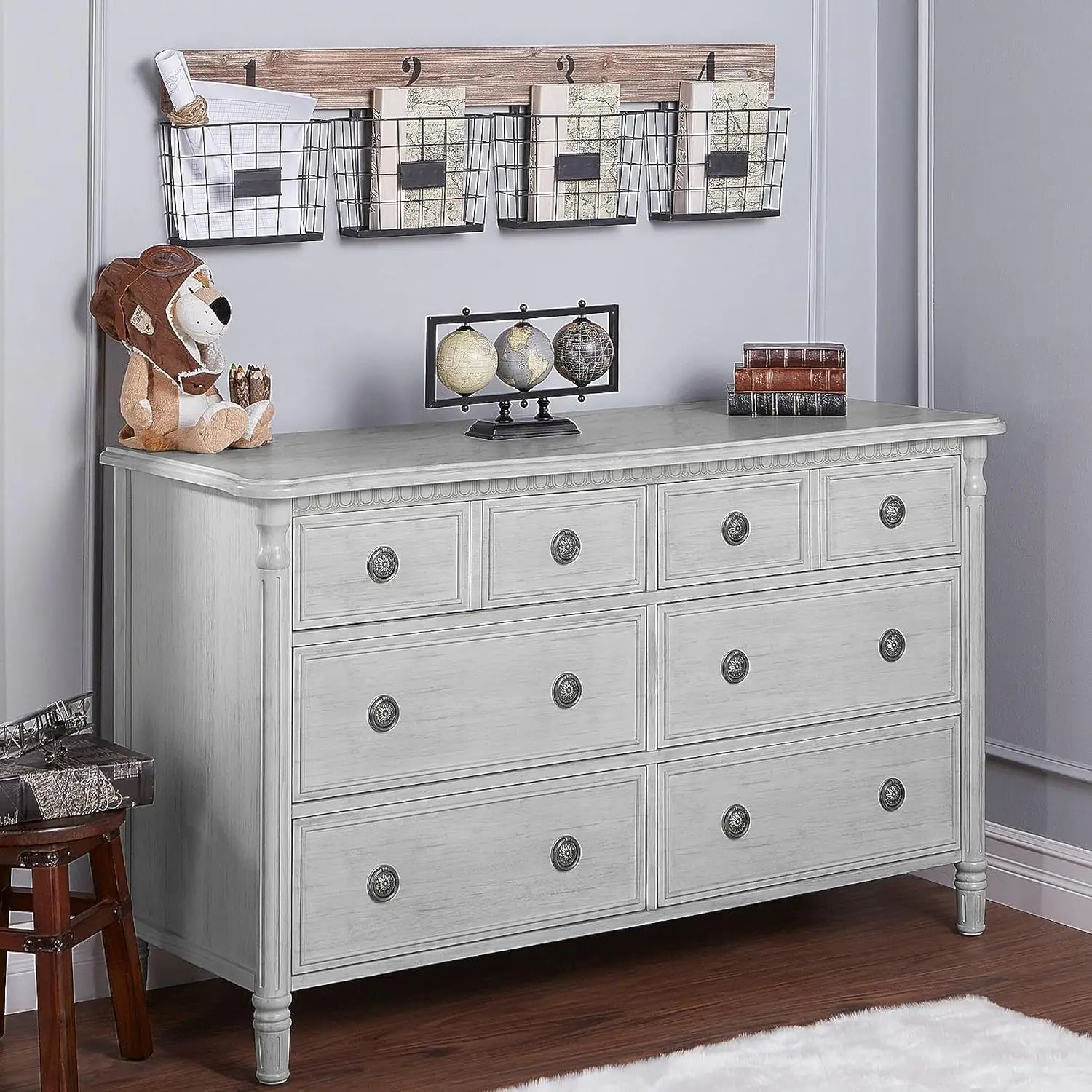 Julienne 6 Double Dresser, Antique Grey Mist