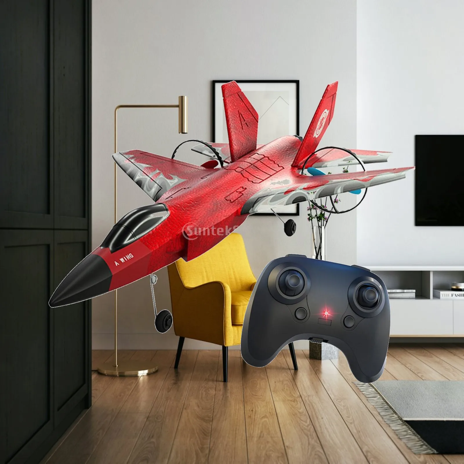 Remote Control Airplane with Light Lightweight Hobby RC Glider for Adults