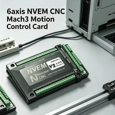 6 Axis NVEM Mach3 CNC Motion Control Card 200KHz Ethernet Port Support Resume From Breakpoint for CNC Router Milling Machine