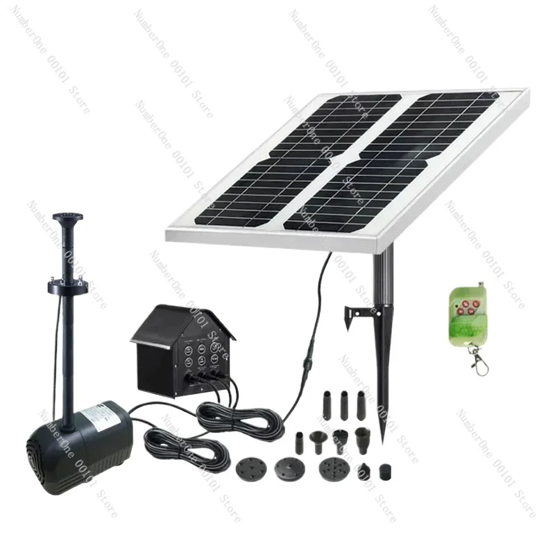 Solar Powered Fountain Centrifugal Water Pump with Battery Solar Landscape Garden Fountain