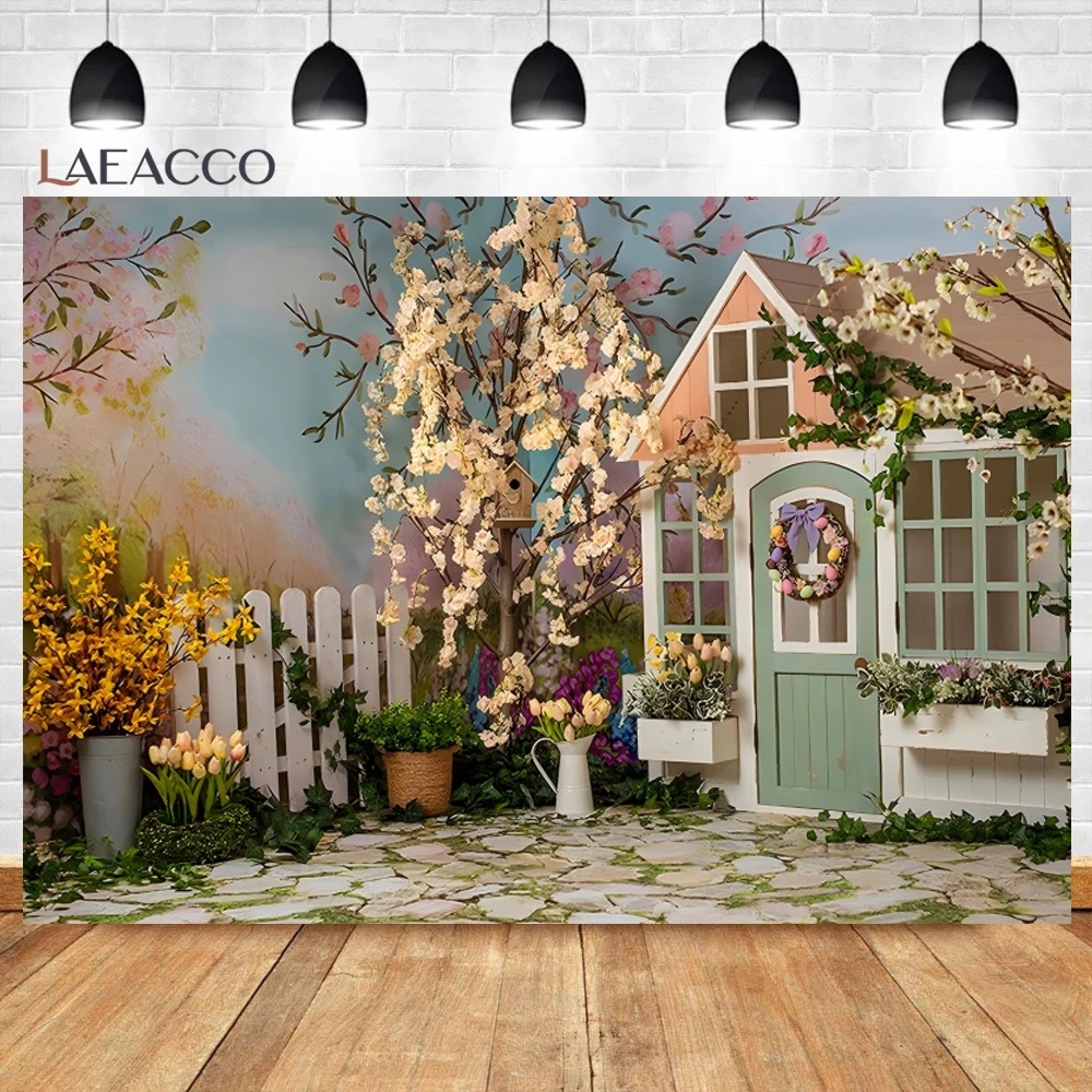 

Photography Background Easter Spring Bunny Floral Rabbit Egg Kids Birthday Party Baby Portrait Backdrop Photo Studio