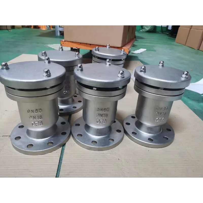 الفولاذ المقاوم للصدأ 304 P41X DN100 4 بوصة PN16 شفة الهواء الإصدار تنفيس التلقائي صمام العادم بسرعة