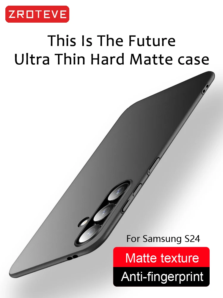 S24 Hülle Zroteve Slim Hard PC Matte Cover für Samsung Galaxy S24 Ultra S25 Edge S22 S26 Plus S20 S21 S23 FE S24+ Handyhüllen