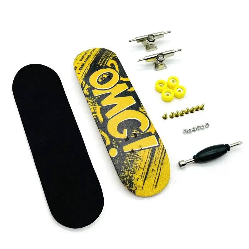 32 มม.Fingerboard สเก็ตบอร์ดไม้ Fingerboard ของเล่น Professional Stents Finger Skate ชุดเด็กแปลกใหม่คริสต์มาสของขวัญ