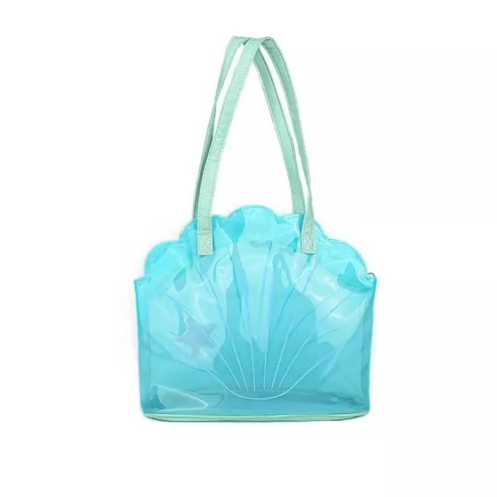 JIAERDI Transparent Blue Shell Bag Purse Women High Street Summer Casual Handbag Female Harajuku Aesthetic Shoulder Bags Chic