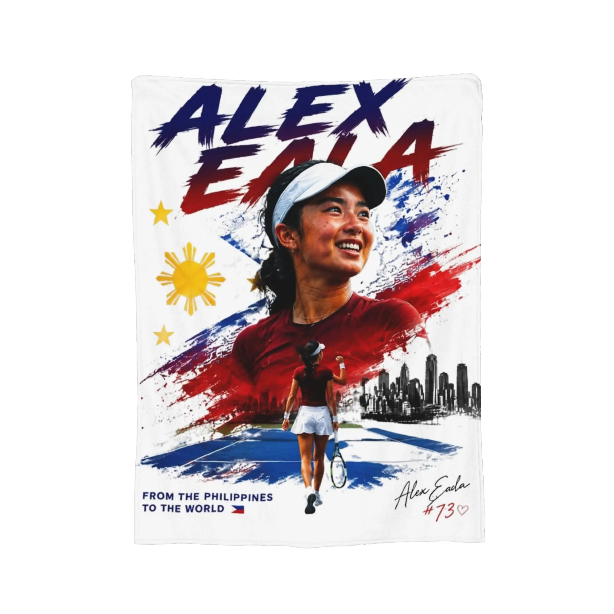 Alex Eala Tennis Player Blankets  Flannel Awesome Breathable Throw Blanket for Bedspread Decoration