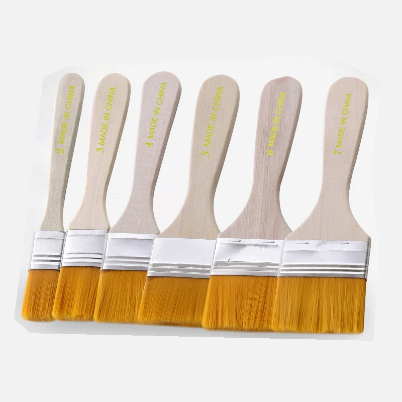 Nylon Rubber Wire Small Board Brush Wooden Handle Tool Decoration Paint Coating Latex Cleaning Barbecue Baking Painting