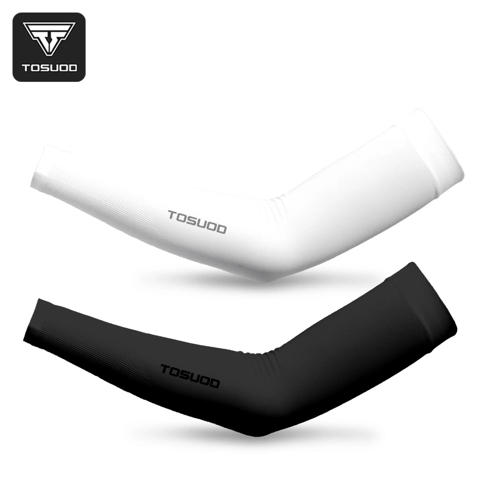 TOSUOD 1/2/3 أزواج من أكمام الحرير الجليدي للحماية من الأشعة فوق البنفسجية بذراع ركوب الدراجات قابلة للتنفس رياضية خارجية للجنسين مطاطية سريعة الجفاف للصيف