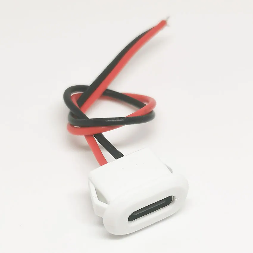 1pcs 2Pin USB-C Type Waterproof USB Connector Direct compression female base Female Socket Charging Interface With Welding Wire