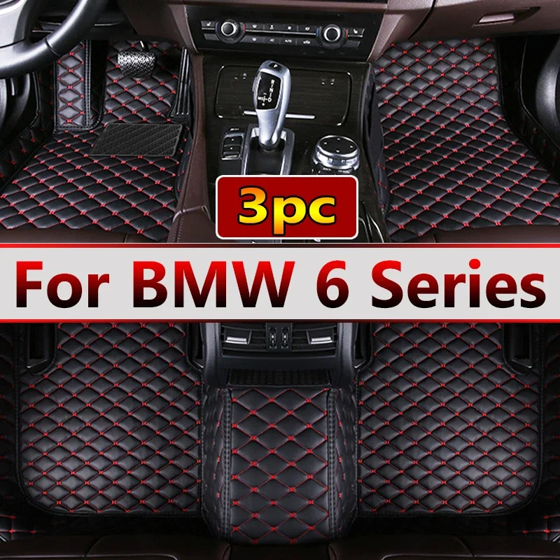 

Car Floor Mats For BMW 6 Series F06 2012~2018 Durable Carpets Protective Pad Mat Luxury Leather Rug Car Accessories 640i 640d