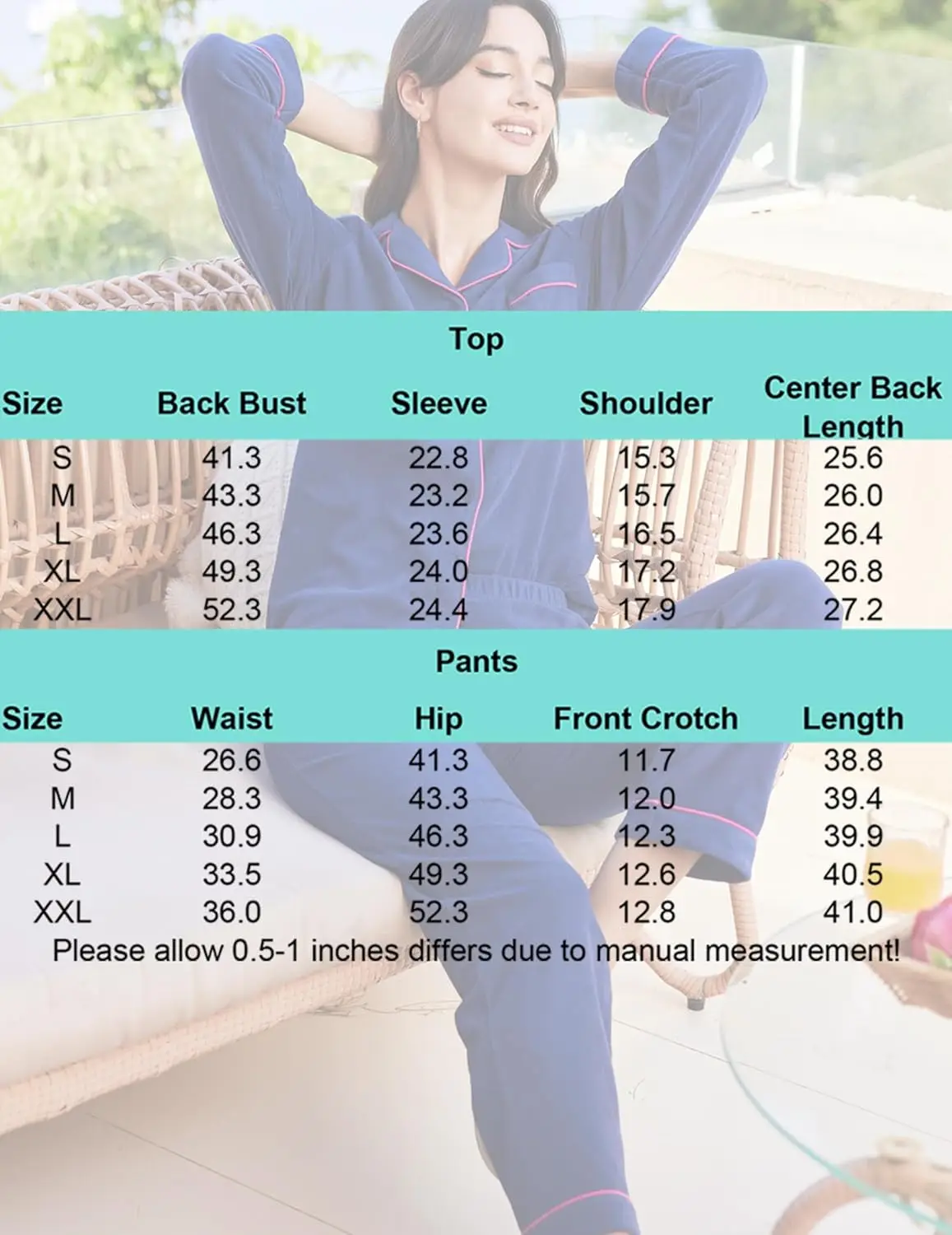 ชุดนอนผ้าฟลีซสำหรับผู้หญิง Ekouaer แขนยาว ติดกระดุม ชุดนอนสองชิ้น ชุดลำลองเนื้อนุ่ม