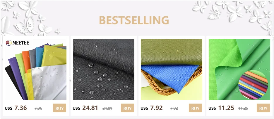 1-5 Meter * 148 cm 190T Meetee Dünner wasserdichter Stoff Outdoor-Sonnenschutz Sonnenschirm Silberbeschichteter Ripstop-Regenschirm Stoffzeltmaterial – Detail 1