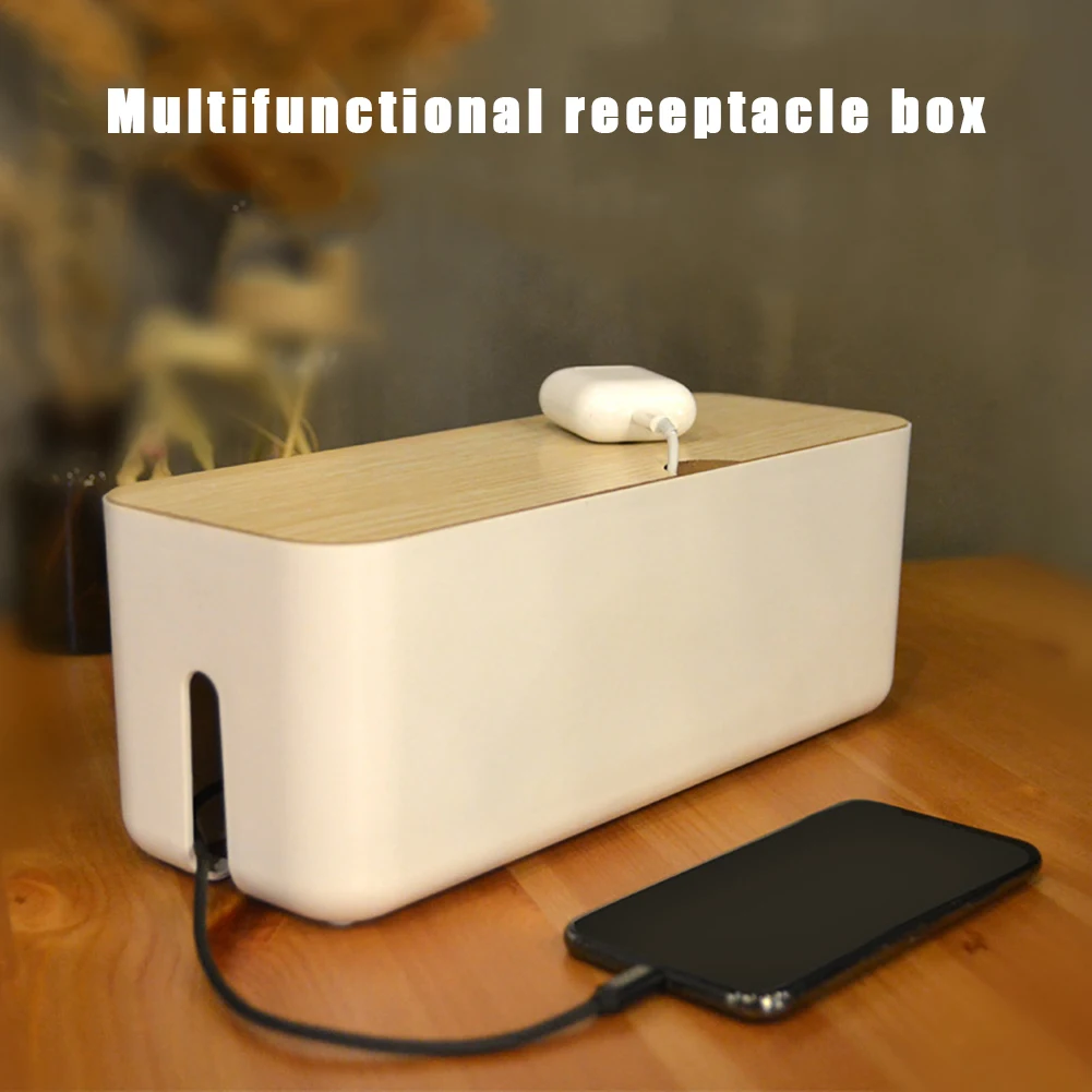 

Cable Storage Box Power Line Anti Dust Case Charger Socket Organizer For Wire Plug Protection anti-electric Shock finishing Box