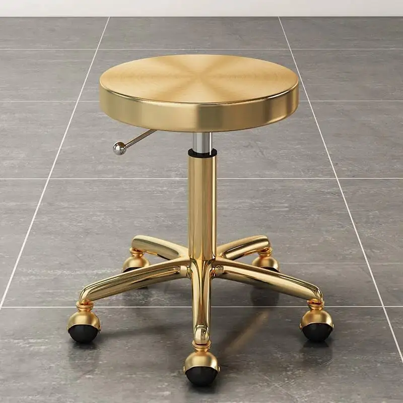 

Shampoo Chair Lashists Barber Armchair Beauty Salon Men's Barber Chairs Auxiliary Chair Wheels Makeup Esthetician Stool Nail