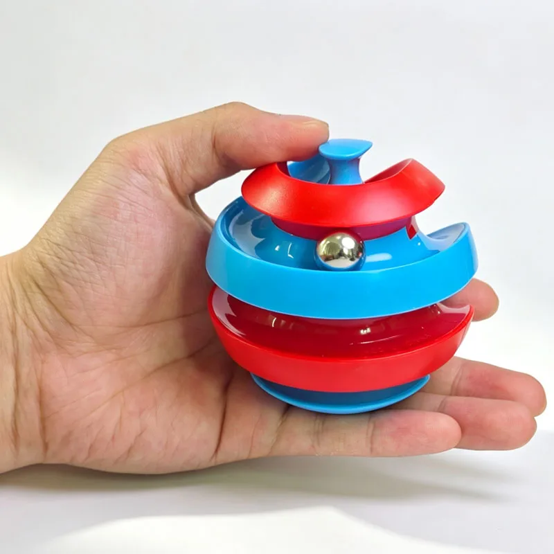 Juguete Antiestrés Único Orbit Ball Fidget Spinner con Pista Giratoria Infinita, Juegos de Rompecabezas Creativos para Niños y Adultos
