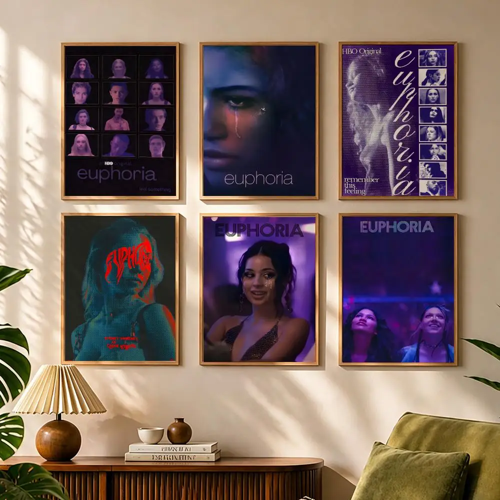 Affiche murale sur toile avec calligraphie inspirée de la série télévisée Euphoria, décoration esthétique pour la maison, idéale pour le salon