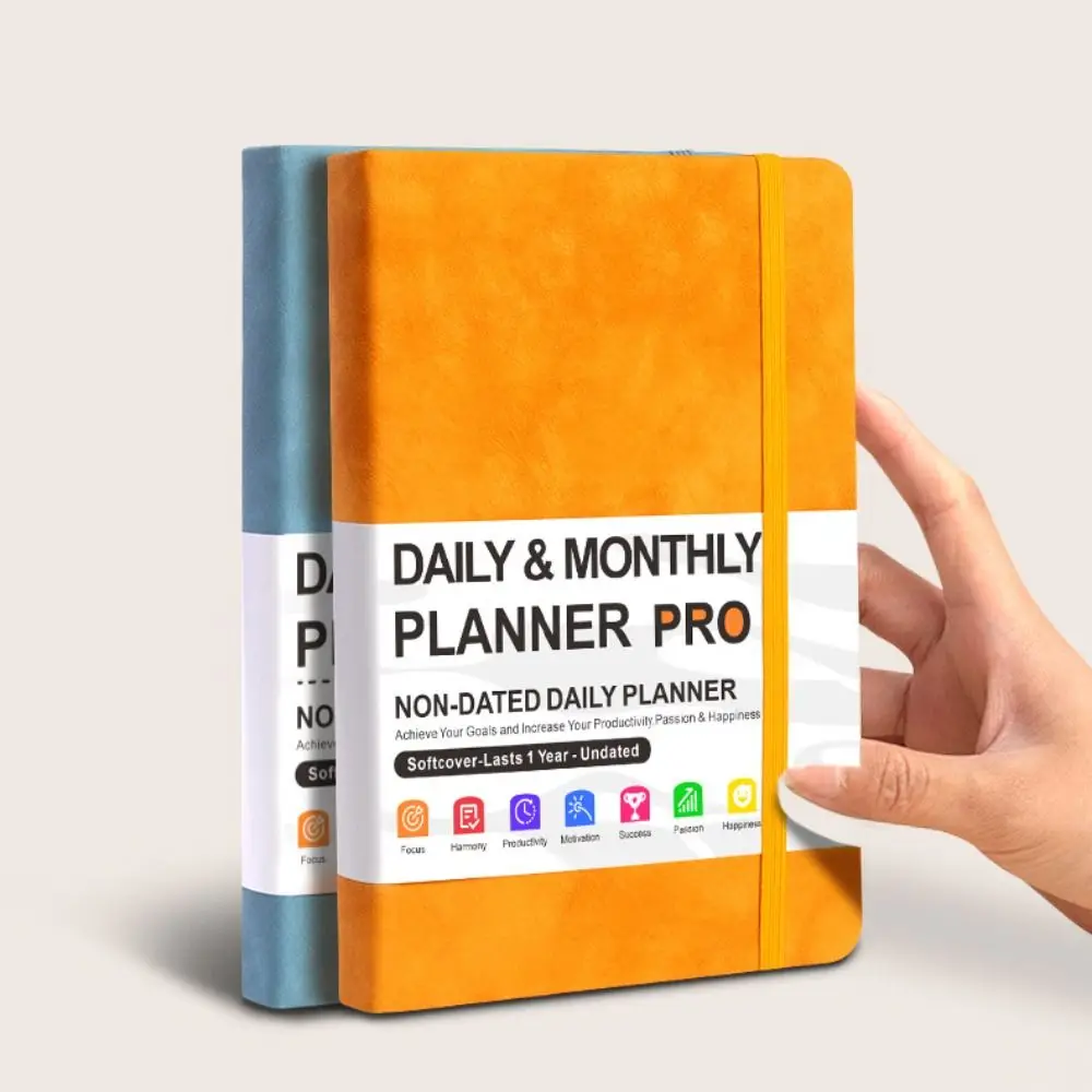 

A5 Daily Planner Notebook Agenda 416 Pages Self-fillable Budget Planing Tool Binder Binding To Do List Office Work Planner