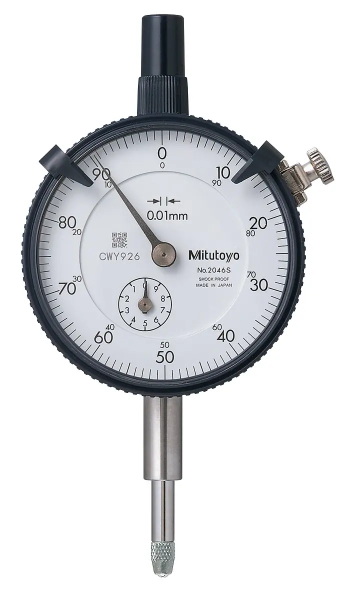 

Precision Dial Indicator 0.01mm x 10mm, 0-100 Range, Lug Back with 8mm Stem