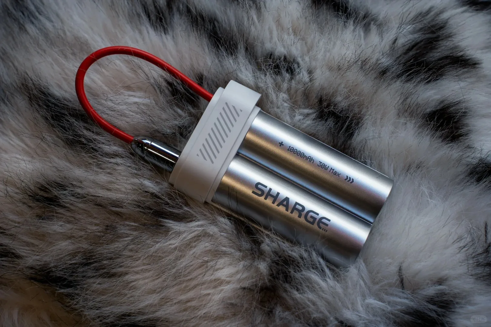 Sharge pouchmini Baker White Mobile Power Bank 10000mAh 30W Cavo integrato per alimentatore a ricarica rapida in lega di alluminio