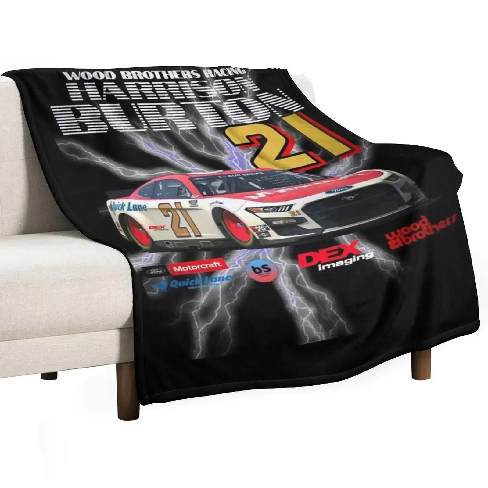 Funny Gift For Harrison Burton Wood Brothers Racing Gifts For Fan Throw Blanket for babies bed plaid Blankets