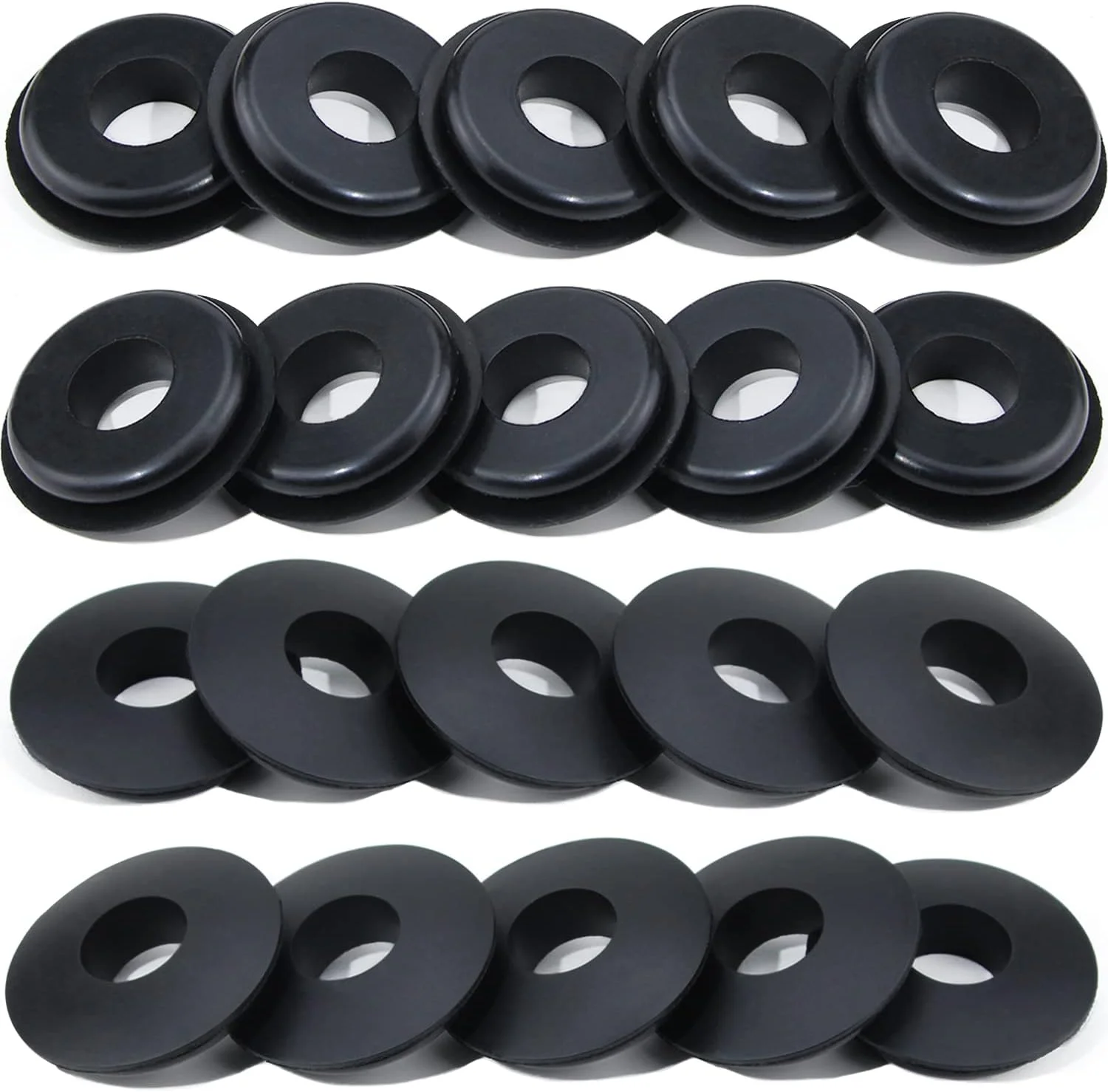20pcs Seal Grommets for Semi Trucks Rubber Material  Trailers Brake Air Hose Parts Number 10028