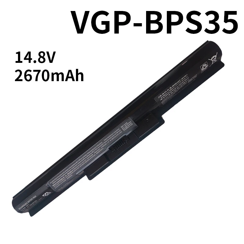 

VGP-BPS35A BPS35 BPS35A Laptop Battery for Sony VAIO Fit 14E 15E SVF142100C SVF143A1RT SVF143A1QT SVF152A23T 14.8V 40Wh/2670mAh