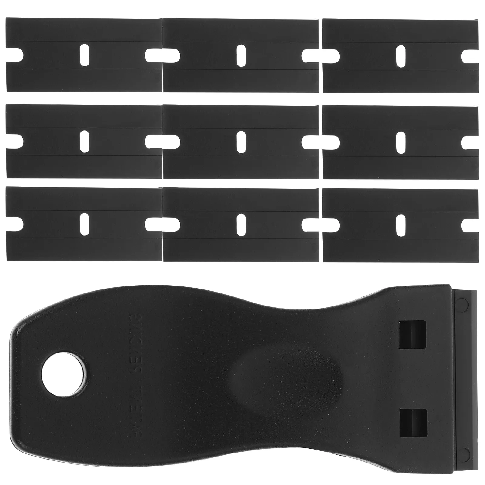 

1Set Plastic Scraper Tool Adhesive Remover Blades Set for Glue Label Decal Removal Plastic Razor Cleaner for Home Office Vehicle