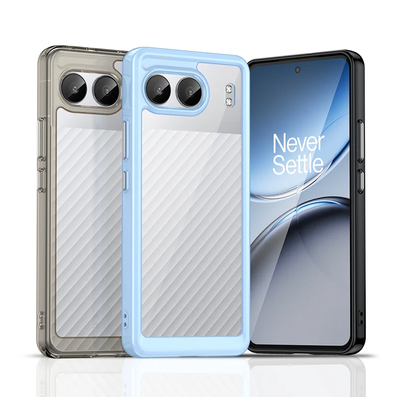 For Oneplus Nord 4 Clear Case Oneplus Nord 4 Cover Coque Funda Hard Translucent Soft Frame Shockproof Phone Bumper Oneplus Nord4