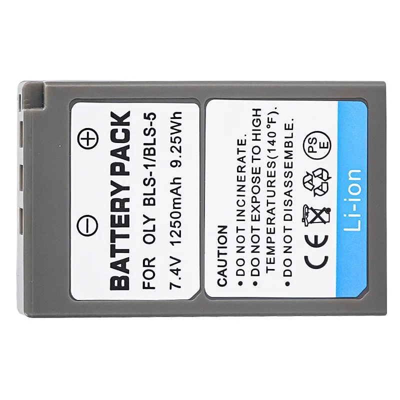 BLS-1 BLS1 BLS-5 بطارية 1250mAH بطاريات قابلة للشحن لأوليمبوس OLY EP2 EPL1 EPL2 EP1 BLS5 E-400 E-410 E410 E-420 كاميرا