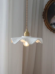Luzes pingente de cerâmica japonesa, Luz Escandinava, Lâmpada pingente de luxo para sala de estar Quarto Dinning Room Kitchen Island