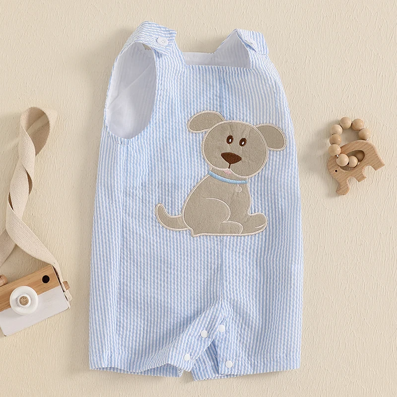Dog Embroidery Baby Romper 4